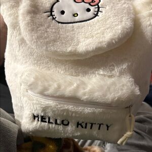 Hello Kitty Fluffy White Kids Backpack